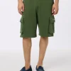 Pantaloncini cargo da uomo verde militare Cargy