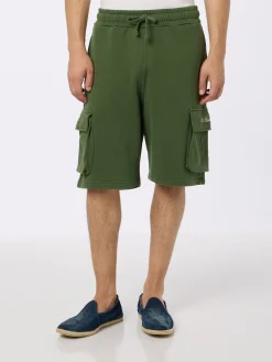 Pantaloncini cargo da uomo verde militare Cargy