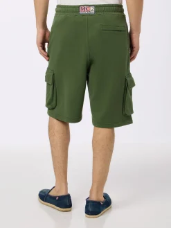 Pantaloncini cargo da uomo verde militare Cargy