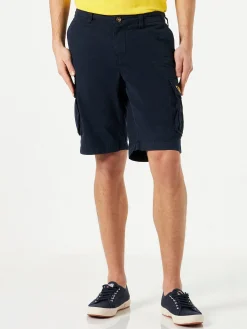 Pantaloncini cargo in cotone blu