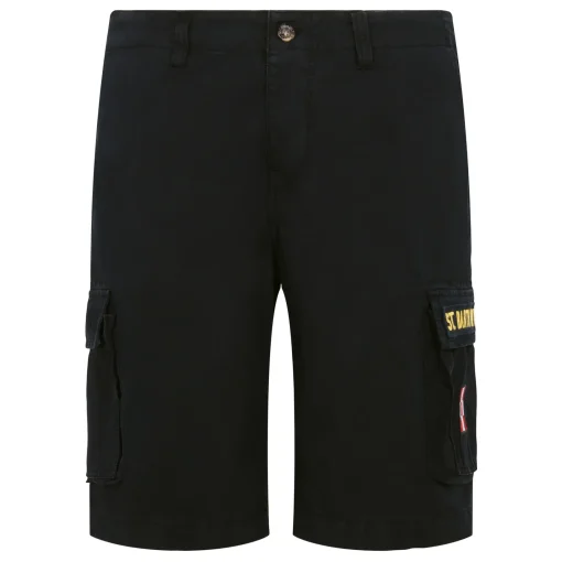 Pantaloncini cargo in cotone blu