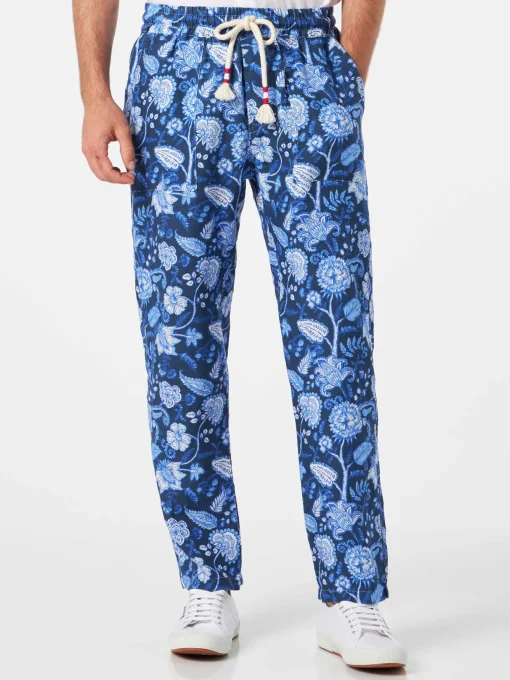 Pantalone da uomo in lino stampa floreale