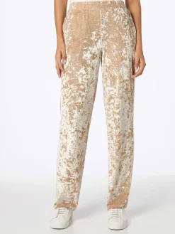 Pantaloni da donna in ciniglia Yvonne beige