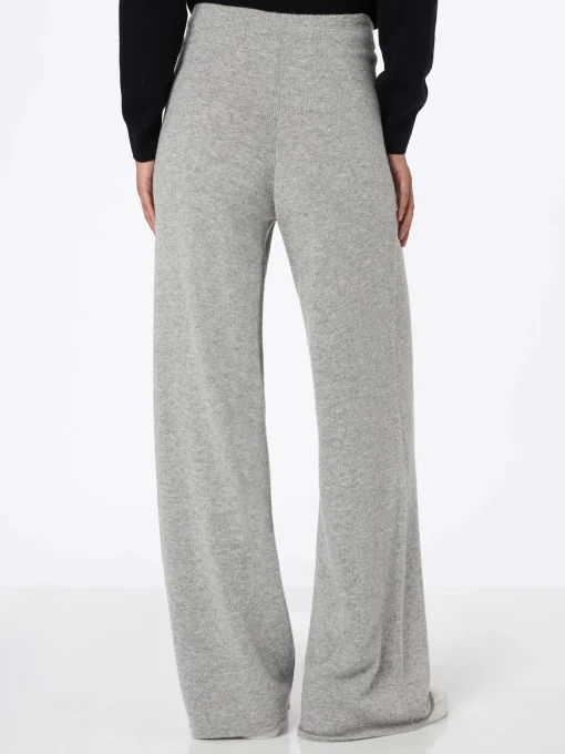 Pantaloni da donna in maglia grigio mélange Cambon