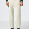 Pantaloni da uomo in velluto a coste bianco sporco Fuji