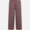 Pantaloni del pigiama da bambina con stampa tartan