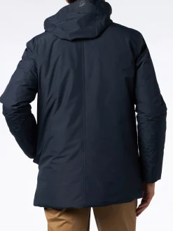 Parka da uomo Voyager blu con cappuccio