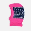 Passamontagna da donna ultra soft rosa fluo con fantasia islandese