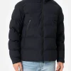 Piumino con cappuccio blu navy da uomo Maier