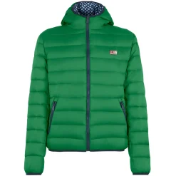 Piumino da uomo double face verde