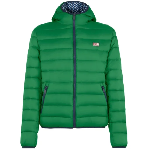 Piumino da uomo double face verde