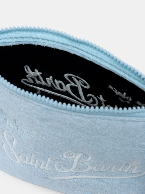 Pochette Aline in spugna azzurra