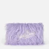Pochette Mildred in pelo lilla con ricamo Saint Barth