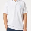 Polo da uomo in jersey di cotone bianco