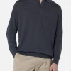 Polo da uomo in lana merino color antracite Covent