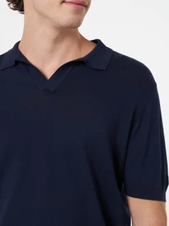 Polo da uomo in maglia blu navy Sloan