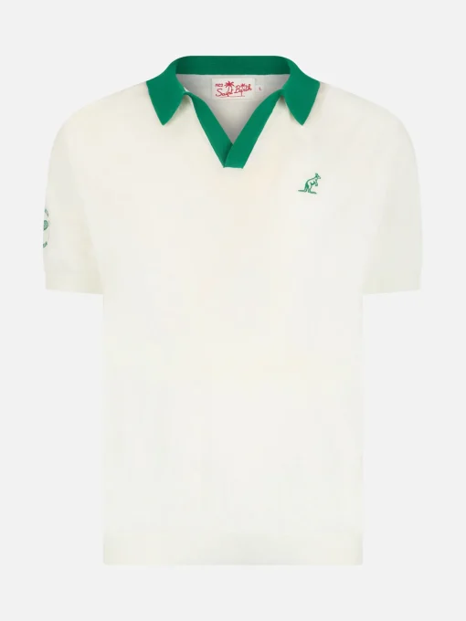 Polo da uomo in maglia color panna Newcomb | AUSTRALIAN BRAND SPECIAL EDITION
