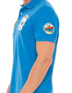 Polo da uomo in piquet stretch con patch Snoopy | SNOOPY - EDIZIONE SPECIALE PEANUTS™
