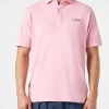 Polo in jersey rosa effetto sfumato