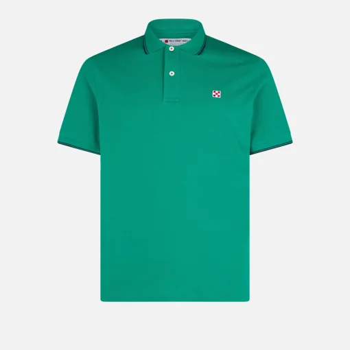Polo piquet verde con logo St. Barth