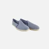 Scarpe di tela a righe bianche e blu