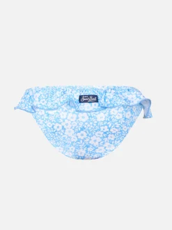 Slip da bagno con volant da bambina Melly con stampa floreale