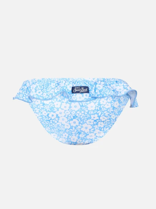 Slip da bagno con volant da bambina Melly con stampa floreale