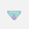 Slip da bagno da bambina lilla crinkle con fiocco