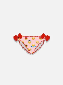 Slip da bagno da bambina con stampa emoticon