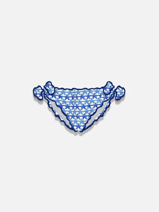 Slip da bagno da bambina con stampa stelle marine