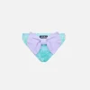 Slip da bagno da bambina con fiocco e stampa toile de jouy