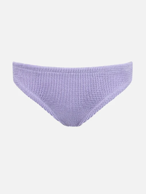 Slip da bagno da bambina lilla crinkle con fiocco