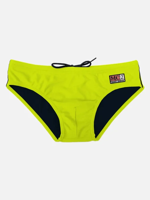 Slip da bagno da uomo giallo fluo