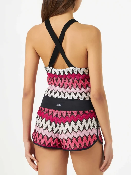 Top da donna chevron