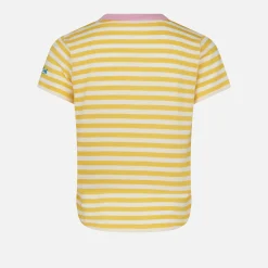 T-shirt da bambina a righe con ricamo St. Barth Princess