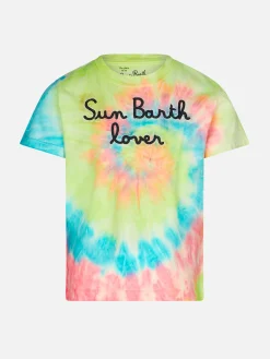 T-shirt da bambina con ricamo Sun Barth lover