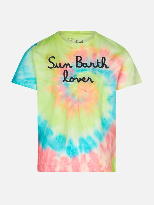 T-shirt da bambina con ricamo Sun Barth lover