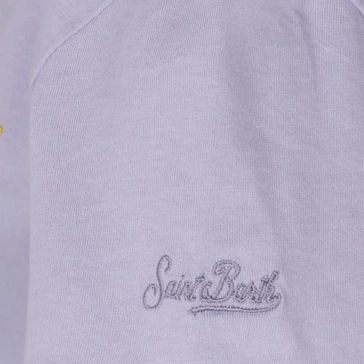 T-shirt da bambina con ricamo Dreaming St. Barth