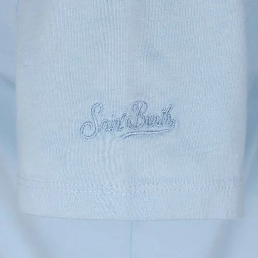 T-shirt da bambina con ricamo Lost in St. Barth