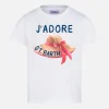 T-shirt da bambina con stampa J'adore St. Barth