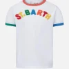 T-shirt da bambina in cotone con ricamo