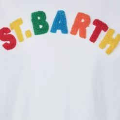 T-shirt da bambina in cotone con ricamo