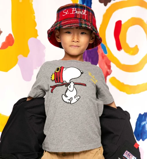T-shirt da bambino con stampa e ricamo Snoopy | SNOOPY - EDIZIONE SPECIALE PEANUTS™
