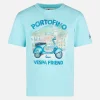 T-shirt da bambino in cotone con stampa Portofino Vespa Friend | Vespa® Special Edition