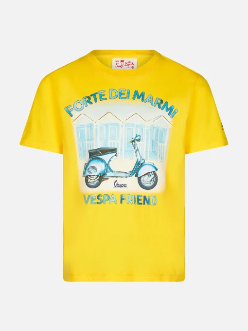 T-shirt da bambino in cotone con stampa Vespa Forte dei Marmi | EDIZIONE SPECIALE VESPA®