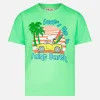 T-shirt da bambino in cotone verde con stampa Snoopy | EDIZIONE SPECIALE PEANUTS™