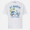 T-shirt da bambino in cotone con stampa amici St. Barth Vespa | EDIZIONE SPECIALE VESPA