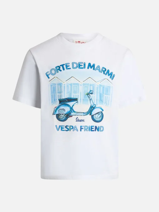 T-shirt da bambino in cotone con stampa Forte dei Marmi Vespa friends | EDIZIONE SPECIALE VESPA
