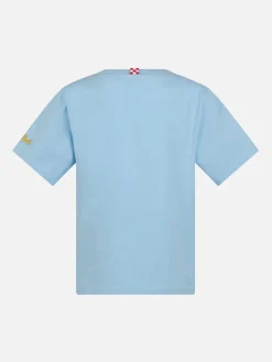 T-shirt da bambino in cotone con stampa granchio King of the Beach