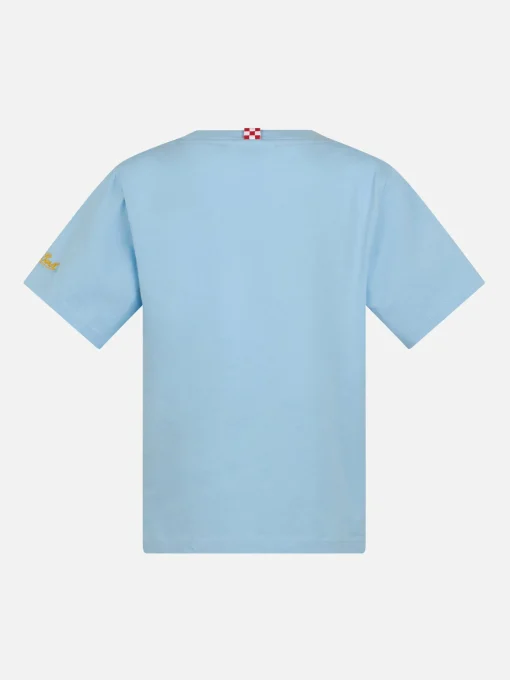 T-shirt da bambino in cotone con stampa granchio King of the Beach